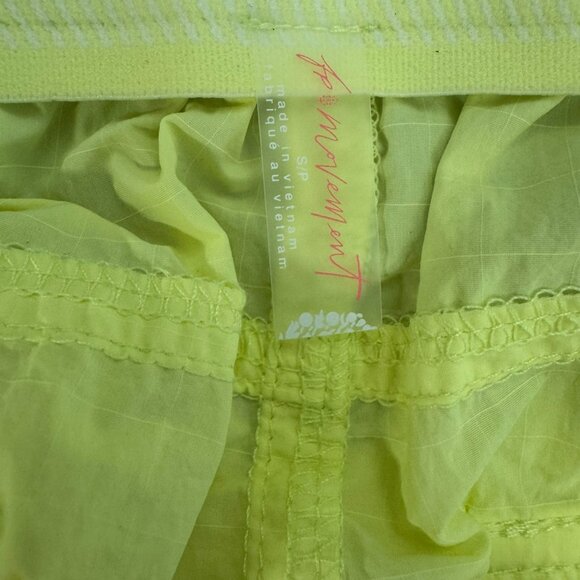 Free People New heights shorts in sour citrus yellow Size Small NWT - Picture 9 of 10